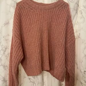 cropped knit sweater